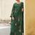 Stylee lifestyle green organza embroidered dress material