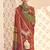 Stylee lifestyle rust dola silk jacquard embroidered dress material