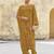Stylee lifestyle mustard organza embroidered dress material