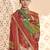 Stylee lifestyle rust dola silk jacquard embroidered dress material