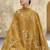 Stylee lifestyle mustard organza embroidered dress material