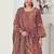 Stylee lifestyle rust muslin embroidered dress material