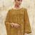Stylee lifestyle mustard organza embroidered dress material