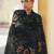Stylee lifestyle black organza embroidered dress material