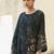 Stylee lifestyle black organza embroidered dress material