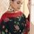 Stylee lifestyle red dola silk jacquard embroidered dress material