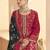 Stylee lifestyle red dola silk jacquard embroidered dress material