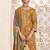 Stylee lifestyle mustard dola silk jacquard embroidered dress material