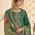 Stylee lifestyle green dola silk jacquard embroidered dress material