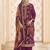 Stylee lifestyle purple dola silk jacquard embroidered dress material