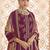 Stylee lifestyle purple dola silk jacquard embroidered dress material