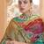 Stylee lifestyle turquoise dola silk jacquard embroidered dress material