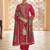 Stylee lifestyle magenta dola silk jacquard embroidered dress material