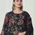 Stylee lifestyle black georgette embroidered dress material