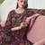 Stylee lifestyle maroon georgette embroidered dress material