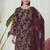 Stylee lifestyle maroon georgette embroidered dress material