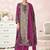 Stylee lifestyle magenta lawn cotton embroidered dress material