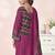 Stylee lifestyle magenta lawn cotton embroidered dress material