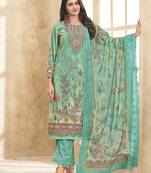 turquoise lawn cotton embroidered dress material