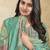 Stylee lifestyle turquoise lawn cotton embroidered dress material