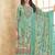 Stylee lifestyle turquoise lawn cotton embroidered dress material