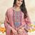 Stylee lifestyle pink lawn cotton embroidered dress material