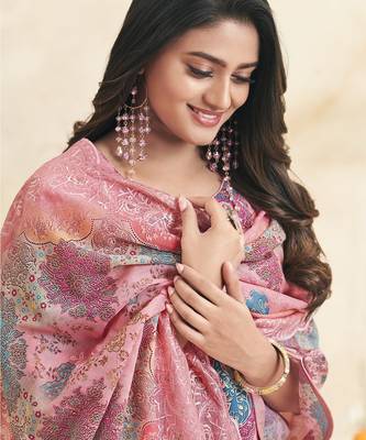 pink lawn cotton embroidered dress material 4
