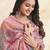 Stylee lifestyle pink lawn cotton embroidered dress material