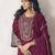 Stylee lifestyle burgundy lawn cotton embroidered dress material