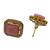 Pink carved stone gold plated choker set with stud earrings | traditional bridal jewellery