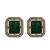 Green carved stone gold plated choker set with stud earrings | traditional bridal jewellery