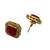 Ruby carved stone gold plated choker set with stud earrings | traditional bridal jewellery