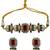 Ruby stone choker necklace set with pearl kundan detailing for women and girls
