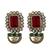 Ruby stone choker necklace set with pearl kundan detailing for women and girls