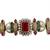 Ruby stone choker necklace set with pearl kundan detailing for women and girls