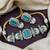 Mint stone choker necklace set with pearl kundan detailing for women and girls