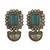 Mint stone choker necklace set with pearl kundan detailing for women and girls