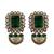 Green stone choker necklace set with pearl kundan detailing for women and girls