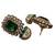 Green stone choker necklace set with pearl kundan detailing for women and girls