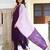 Purple sequnece floral embroidery chanderi silk kurta set with printed dupatta for women