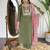 Mehendi green floral sequence embroidery viscos chanderi silk kurta set with printed  crepe dupatta for women