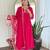 Pink floral embroidery muslin silk aaliya cut kurta set with organza dupatta for women