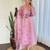 Lavender sequence embroidery chanderi silk kurta set with dupatta for women