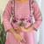 Lavender sequence embroidery chanderi silk kurta set with dupatta for women