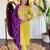 Yellow floral embroidery rayon kurta set with chinon dupatta for women