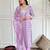 Lavender floral sequence embroidery crepe silk printed kurta set with organza dupatta for women