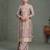 Lavender multi thread & sequence embroidery work chinon free size stitched salwar suit