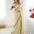 pista green lace sequins embroidery chiffon saree with blouse