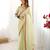 pista green lace sequins embroidery chiffon saree with blouse