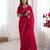 dark pink stone work chiffon saree with blouse